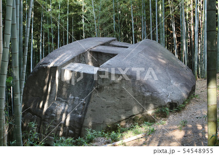 奈良県 明日香村 益田岩船の写真素材