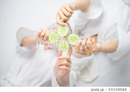 Cucumber slice for skin care. Cucumber slice for skin care. 54549088