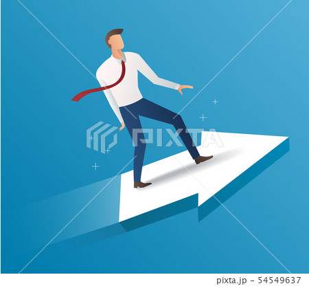 businessman on arrow icon businessman on arrow icon 54549637