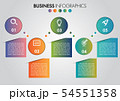 Business infographics circle 5 steps timeline 54551358