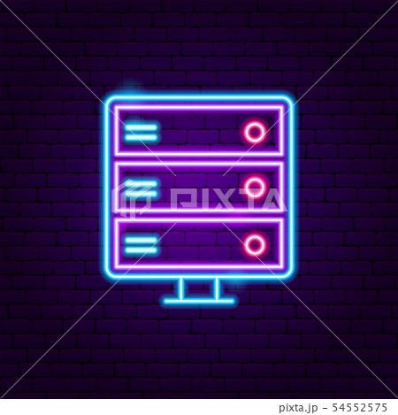 Server Neon Label 54552575