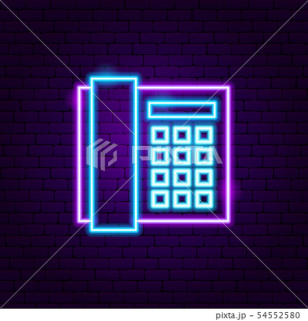 Office Phone Neon Label 54552580