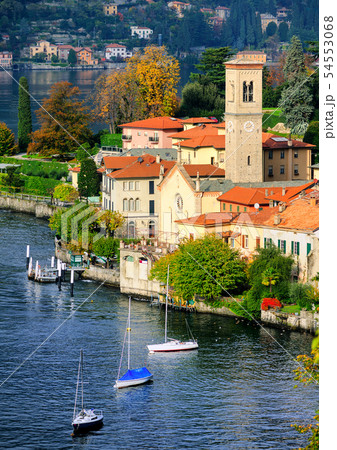 Como Lake coast by Bellagio, Milan, Italy 54553068