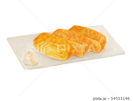 玉子焼きのイラスト素材