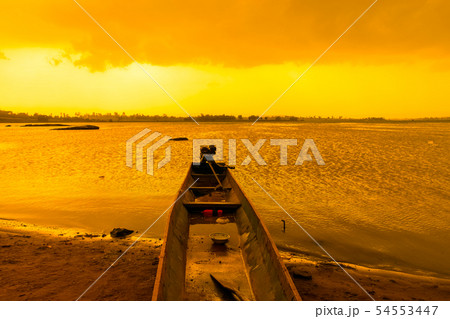 The sun sets over Lake 54553447