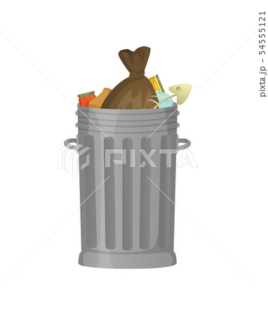 Garbage Bin with Plastic Bag and Litter Rubbish 54555121