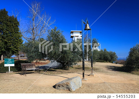 岡山・牛窓オリーブ園の山頂展望広場の幸福の鐘/瀬戸内海国立公園 54555203