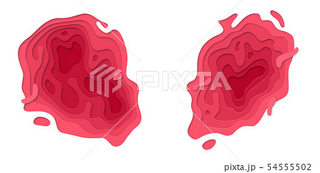 Papercut purple multi layer on white background 54555502