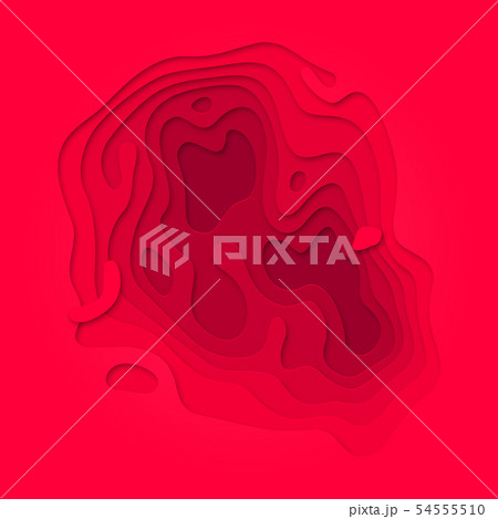 Papercut red layer paper cut pattern background 54555510