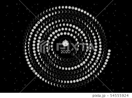 Moon Calendar 2020 Northern Hemisphere Black 54555924