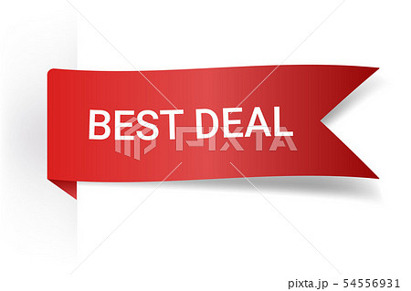 Red Vector Illustration Sign Best Deal. Illustrations For Promotion Marketing For Prints And Posters 54556931
