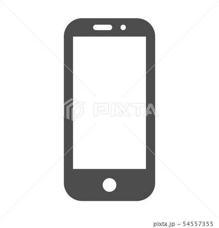 Smartphone in iphone style black color with blank touch screen isolated on white background. Stock 54557355