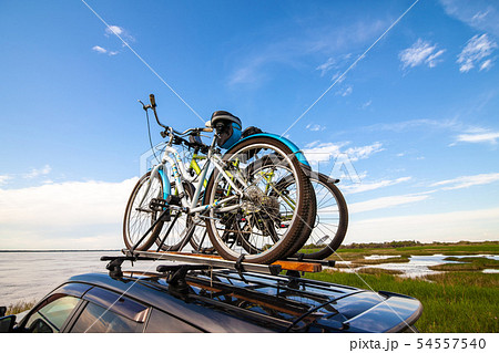 Bicycles on roof racks 54557540