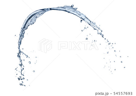Blue water splash isolated on white background. 54557693