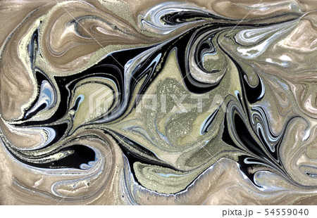 Beige marbling pattern. Golden powder marble liquid texture. 54559040