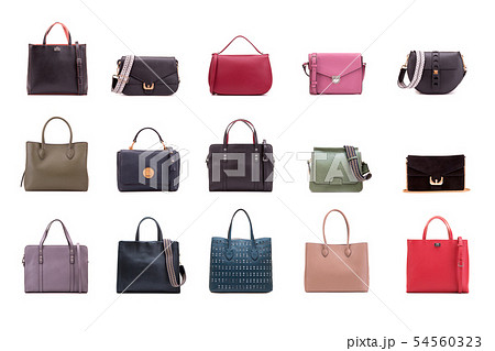 Collection of fashionable women's bags. Fashion 54560323