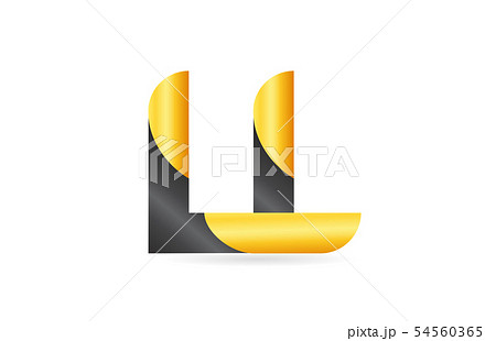 joined or connected LL L L yellow black alphabet 54560365