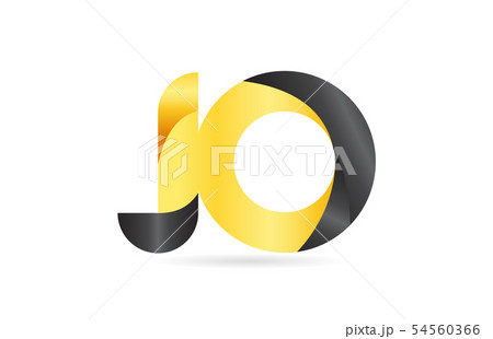 joined or connected JO J O yellow black alphabet 54560366