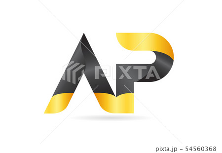 joined or connected AP A P yellow black alphabet joined or connected AP A P yellow black alphabet 54560368