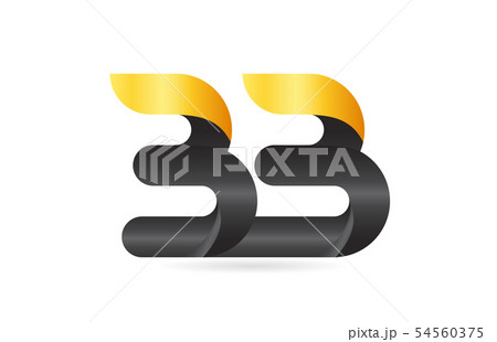 joined or connected BB B B yellow black alphabet 54560375
