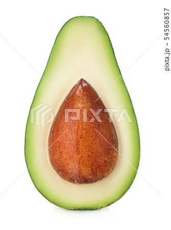 Fresh ripe avocado isolated on white background. 54560857