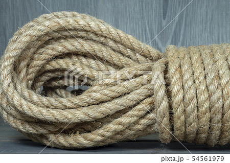 Natural jute rope cord in close-up 54561979
