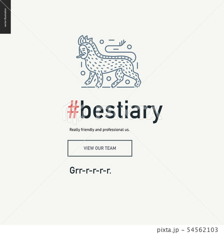 Bestiary block website template 54562103