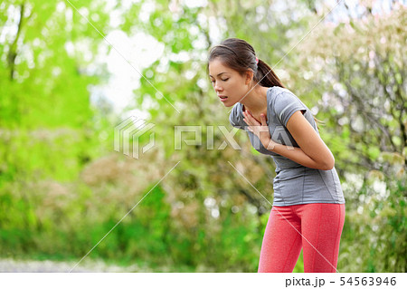 Nausea - nauseous and sick ill runner vomiting 54563946