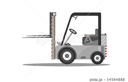 Vector Forklift Truck Design With Lifted のイラスト素材