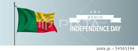 Benin happy independence day greeting card, banner Benin happy independence day greeting card, banner 54565394