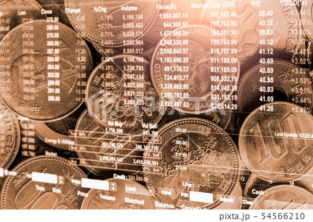 Stock market or forex trading graph and candlestic Stock market or forex trading graph and candlestic 54566210