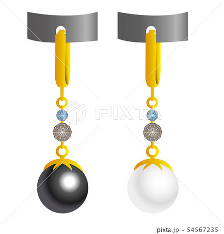 パールのピアスのイラスト素材