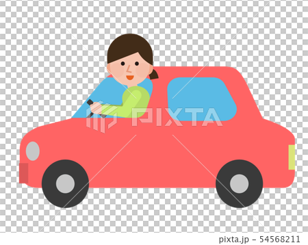 車に乗る女性 イラスト 車に乗る女性 イラスト 54568211