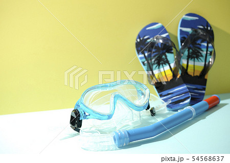 シュノーケルとマスクとビーサン シュノーケルとマスクとビーサン 54568637