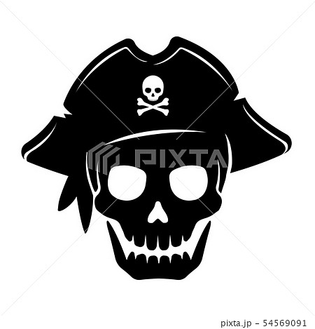 海賊旗 海賊マーク ドクロマーク ベクターイラストのイラスト素材