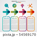 Vector arrows 4 steps timeline infographics 54569170