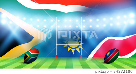 ラグビー 南アフリカ ナミビア 国旗 のイラスト素材 ラグビー 南アフリカ ナミビア 国旗 のイラスト素材