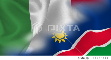 ラグビー イタリア ナミビア 国旗 のイラスト素材