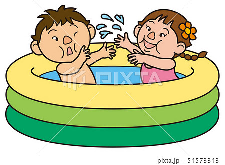 水遊びのイラスト素材