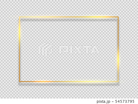 Gold frame square background. Golden frame line with light glow flare magic graphic effect design Gold frame square background. Golden frame line with light glow flare magic graphic effect design 54573795