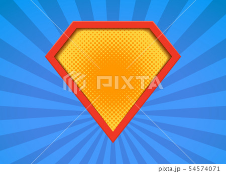 Superhero vector badge logo. Super hero shield man icon symbol of power Superhero vector badge logo. Super hero shield man icon symbol of power 54574071