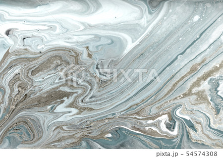Marbling pattern. Golden powder marble liquid texture. 54574308