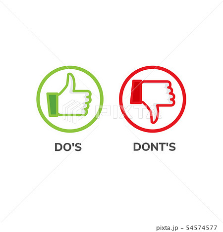 Dos And Dont Good And Bad Icon Check Negative のイラスト素材