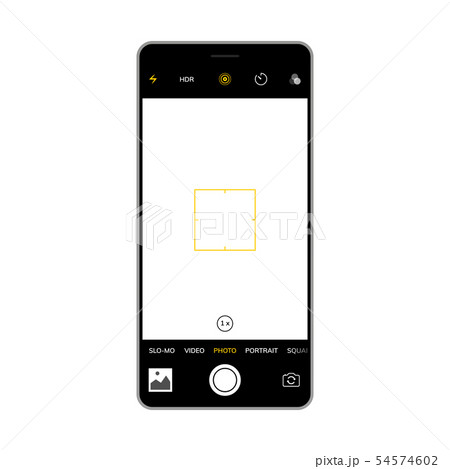Camera screen phone mobile interface app. Smartphone photo viewfinder ui template design 54574602