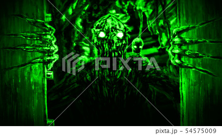 Enraged zombie monster opens bunker doors and 54575009