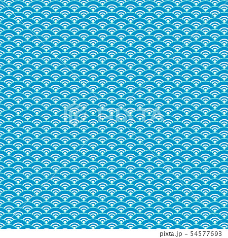 青海波文様の背景素材 54577693
