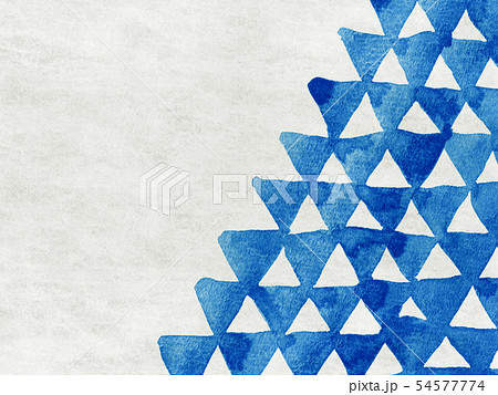 背景素材　布　木綿　藍染 54577774