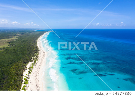 Aerial view from drone on tropical island 54577830