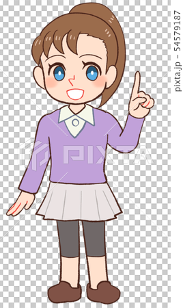 Child whole body pointing 54579187