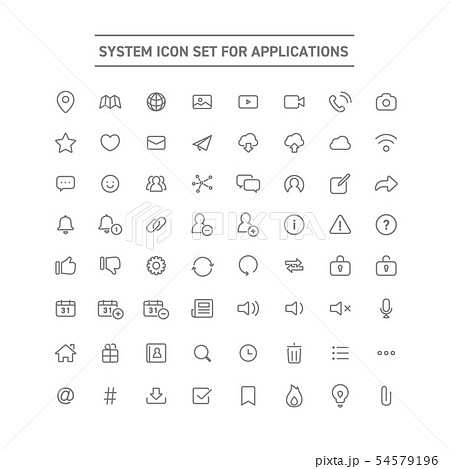 SYSTEM ICON SET 54579196